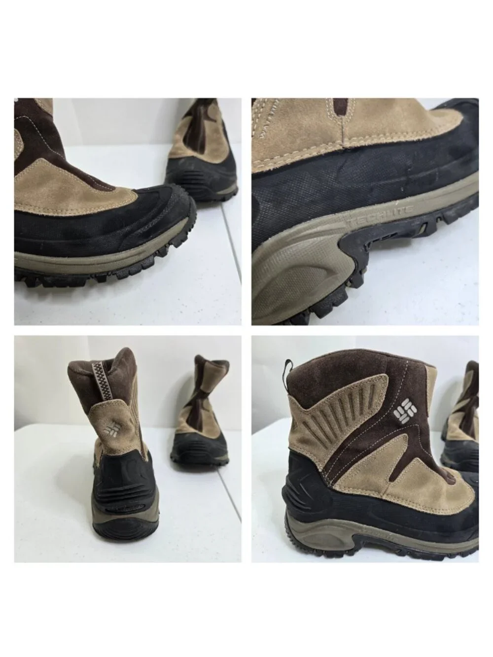 Columbia Men's Snowtrek Techlite Omni-Grip winter boots 11 Brown Snow 200 grams